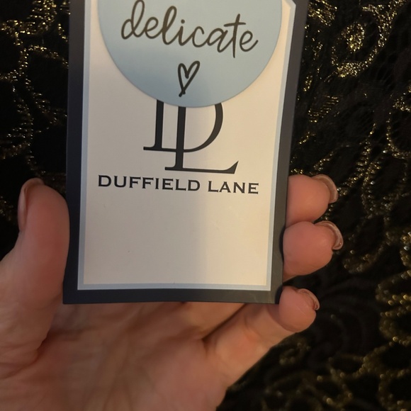 Beautiful Black and Gold Lace Cocktail Dress - Picture 4 of 6